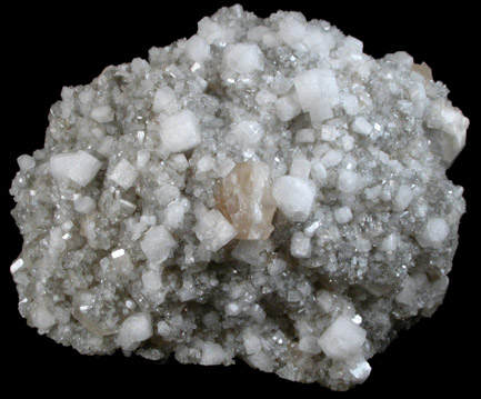 Harmotome, Strontianite, Calcite from Whitesmith Mine, Clashgorn section, near Strontian, Loch Sunart, Highland (formerly Argyll), Scotland (Type Locality for Strontianite)