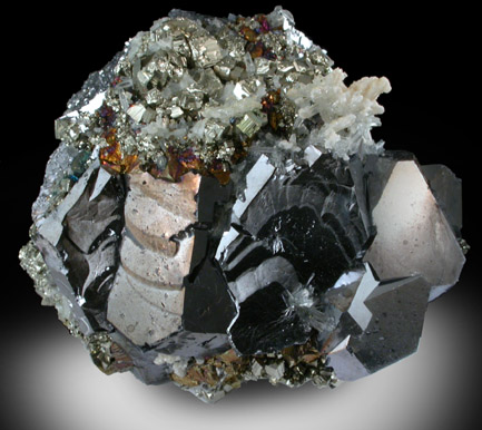 Galena, Chalcopyrite, Quartz from Borieva Mine, Madan District, Rhodope Mountains, Bulgaria