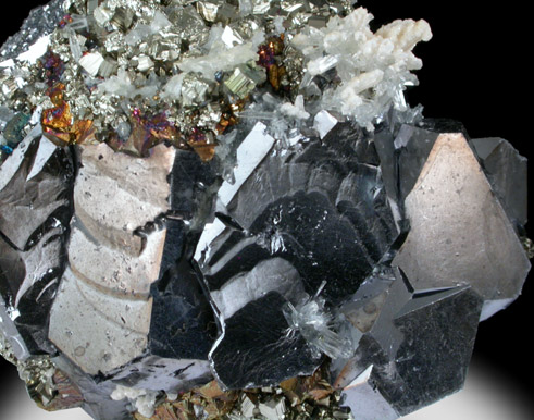 Galena, Chalcopyrite, Quartz from Borieva Mine, Madan District, Rhodope Mountains, Bulgaria