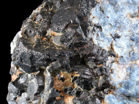Ilmenite and Rutile in blue Quartz from Aplite Quarry, Wood's Farm, Roseland, Nelson County, Virginia