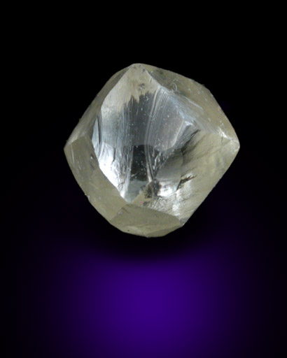 Diamond (1.46 carat dodecahedral crystal) from Orapa Mine, south of the Makgadikgadi Pans, Botswana