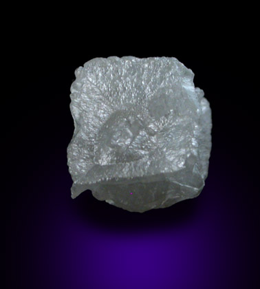 Diamond (2.99 carat cubic crystal) from Mbuji-Mayi (Miba), Democratic Republic of the Congo