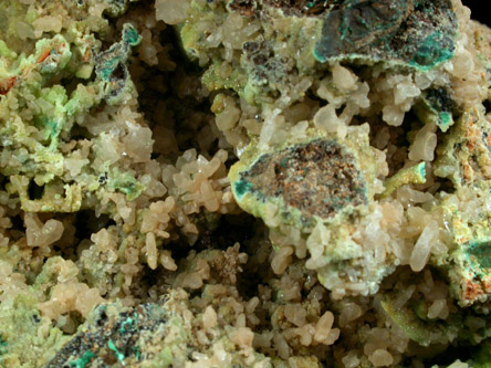 Cerussite with Malachite and Pyromorphite from Brown's Prospect, Rum Jungle, 61 km south of Darwin, Northern Territory, Australia