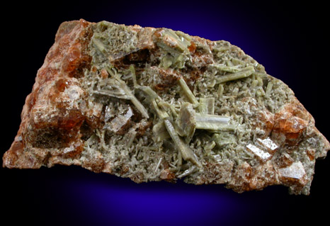 Grossular Garnet with Diopside from Jeffrey Mine, Asbestos, Qubec, Canada