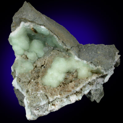 Prehnite with Pyrite from Millington Quarry, Bernards Township, Somerset County, New Jersey