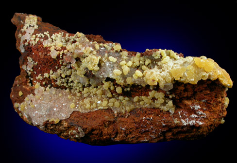 Mimetite and Calcite from (San Pedro Corralitos), Chihuahua, Mexico