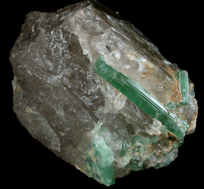 Elbaite Tourmaline in Quartz from Minas Gerais, Brazil