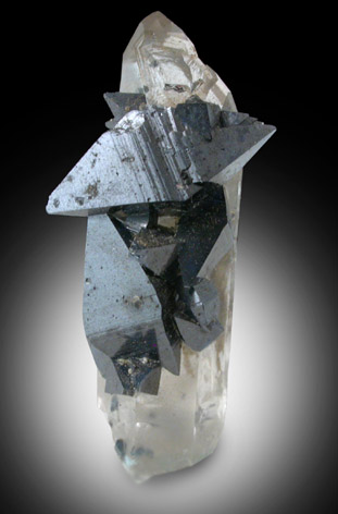 Anatase on Quartz from Lom, (Valdres?), Oppland, Norway