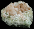 Thomsonite on Prehnite from Lower New Street Quarry, Paterson, Passaic County, New Jersey