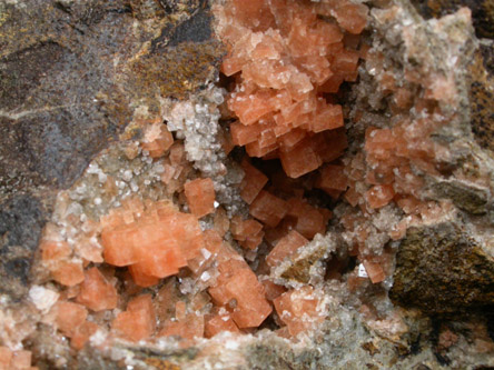 Chabazite and Calcite from Oldwick Quarry, Hunterdon County, New Jersey