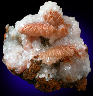 Hemimorphite with Calcite from Santa Eulalia District, Aquiles Serdán, Chihuahua, Mexico
