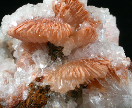 Hemimorphite with Calcite from Santa Eulalia District, Aquiles Serdán, Chihuahua, Mexico