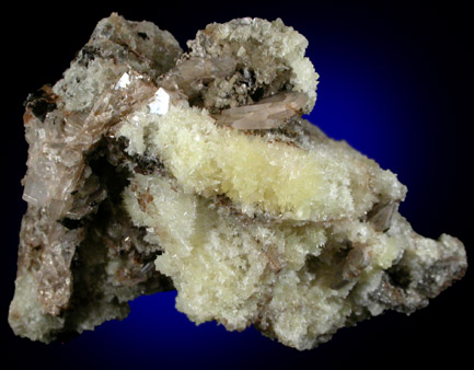 Catapleiite and Calcite from Mont Saint-Hilaire, Qubec, Canada