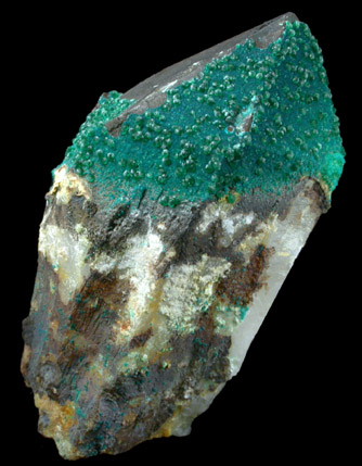 Philipsburgite and Veszelyite on Quartz from Black Pine Mine, Flint Creek Valley, Granite County, Montana (Type Locality for Philipsburgite)