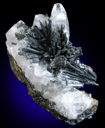 Berthierite, Calcite, Chalcopyrite from Maramures, Romania