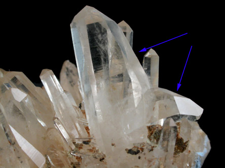 Quartz (Japan Law-twinned) from Black Pine Mine, Flint Creek Valley, Granite County, Montana