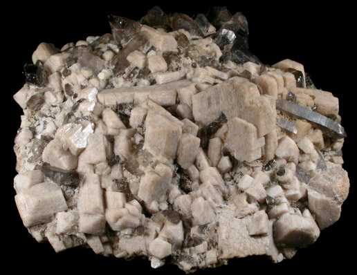 Quartz var. Smoky with Microcline from Granite Creek, west of Lolo Hot Springs, Missoula County, Montana