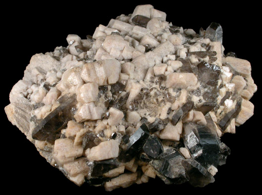 Quartz var. Smoky with Microcline from Granite Creek, west of Lolo Hot Springs, Missoula County, Montana