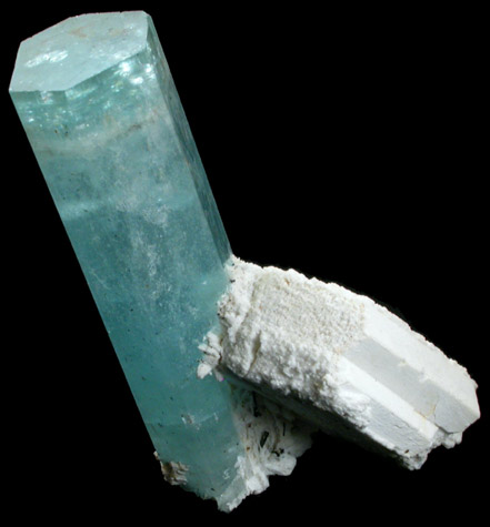 Beryl var. Aquamarine with Orthoclase from farm Davib Oost, between Tubussis and Usakos, Erongo District, Namibia