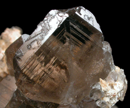 Quartz var. Smoky Japan Law-twinned from Mina Tiro Estrella, El Capitan Mountains, Lincoln County, New Mexico