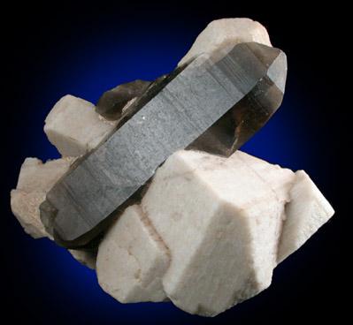 Quartz var. Smoky with Microcline from Granite Creek, west of Lolo Hot Springs, Missoula County, Montana