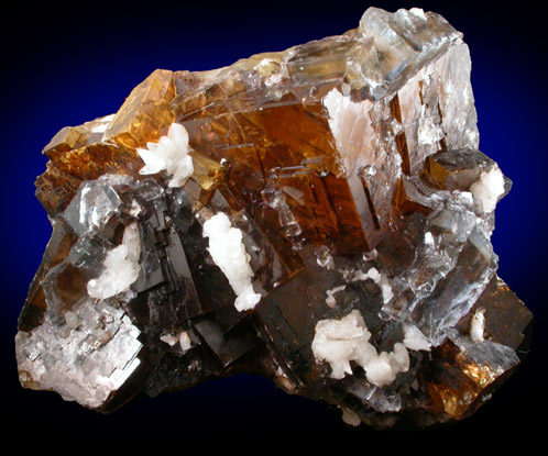 Fluorite, Calcite Bitumen from Minerva #1 Mine, Cave-in-Rock District, Hardin County, Illinois