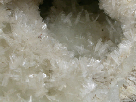 Pectolite on Datolite from Millington Quarry, Bernards Township, Somerset County, New Jersey