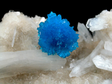 Cavansite on Stilbite from Wagholi Quarry, Maharashtra, India