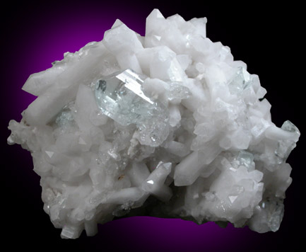 Datolite on Quartz from Dalnegorsk, Primorskiy Kray, Russia