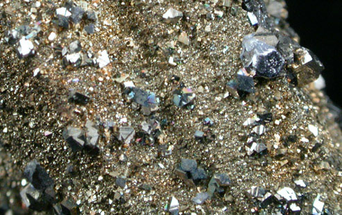 Sphalerite and Pyrite pseudomorphs after Calcite from Naica District, Saucillo, Chihuahua, Mexico