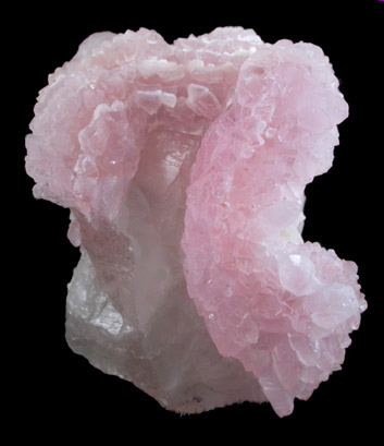 Quartz var. Rose Quartz Crystals from Lavra da Ilha, Taquaral, Jequitinhonha River, Minas Gerais, Brazil