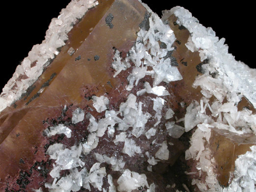 Fluorite with Barite from Cave-in-Rock District, Hardin County, Illinois