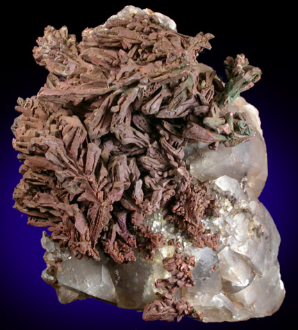 Copper on Calcite from Onganja Mine, Seeis, Khomas, Namibia