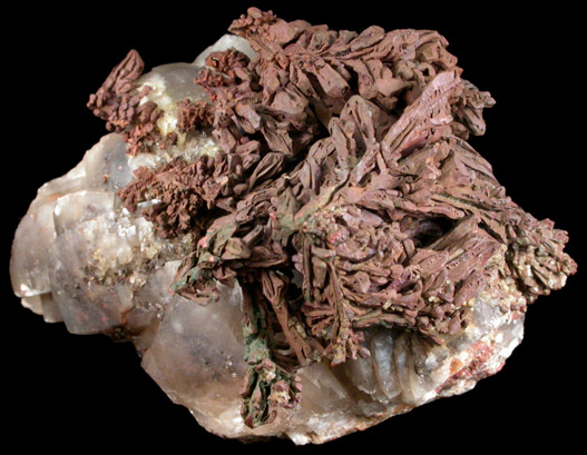 Copper on Calcite from Onganja Mine, Seeis, Khomas, Namibia