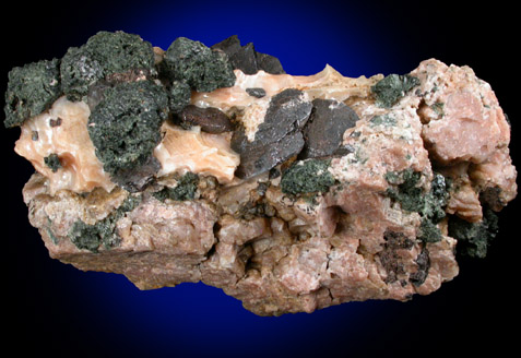 Titanite, Pyroxene, Calcite from Faraday Township, Bancroft, Ontario, Canada