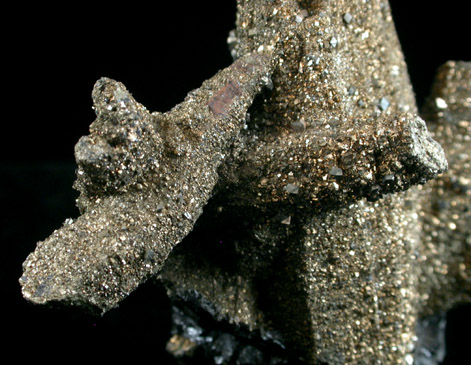 Sphalerite and Pyrite pseudomorphs after Calcite from Naica District, Saucillo, Chihuahua, Mexico