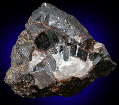 Andradite var. Melanite Garnet from Franklin Mining District, Sussex County, New Jersey