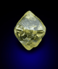 Diamond (0.77 carat yellow octahedral crystal) from Orapa Mine, south of the Makgadikgadi Pans, Botswana