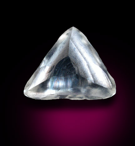 Diamond (0.93 carat macle, twinned crystal) from Finsch Mine, Free State (formerly Orange Free State), South Africa