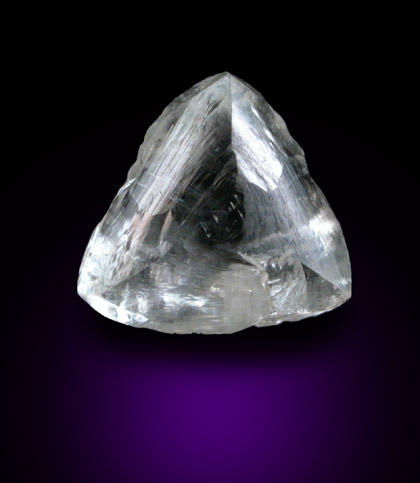 Diamond (1.09 carat macle, twinned crystal) from Finsch Mine, Free State (formerly Orange Free State), South Africa