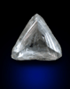 Diamond (1.43 carat macle, twinned crystal) from Finsch Mine, Free State (formerly Orange Free State), South Africa