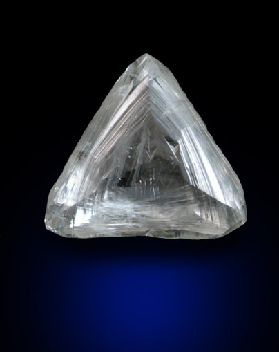 Diamond (1.43 carat macle, twinned crystal) from Finsch Mine, Free State (formerly Orange Free State), South Africa