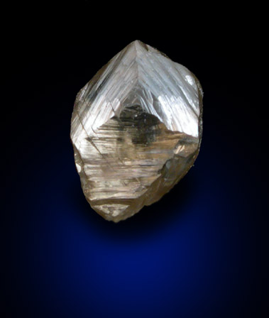 Diamond (1.05 carat brown octahedral crystal) from Oranjemund District, southern coastal Namib Desert, Namibia
