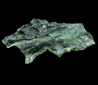 Moldavite (Tektite - natural glass caused by meteorite impact) from Vltava (Moldau) River, southern Bohemia, Czech Republic