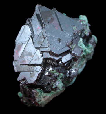 Cuprite with Plancheite from Mashamba Mines, 10 km west of Kolwezi, Katanga Copperbelt, Lualaba Province, Democratic Republic of the Congo