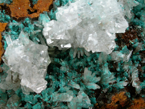 Aurichalcite with Hemimorphite from Mina Ojuela, Mapimi, Durango, Mexico