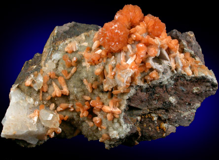 Stilbite with Calcite from Wasson's Bluff, Parrsboro, Nova Scotia, Canada