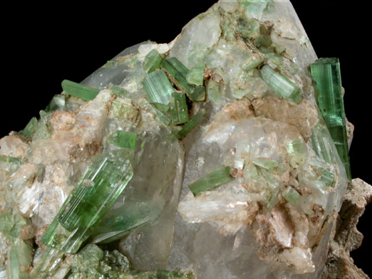 Elbaite Tourmaline in Smoky Quartz from Auburn, Androscoggin County, Maine