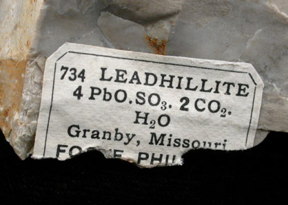 Leadhillite from Beer Cellar Mine, Granby, Newton County, Missouri