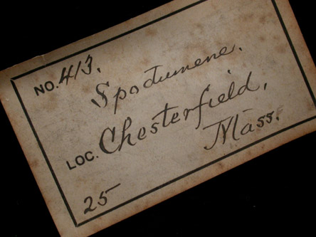 Spodumene from Chesterfield, Hampshire County, Massachusetts